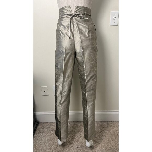 J PETERMAN COMPANY METALLIC SILK PANT TOP SET 2 - Picture 6 of 16